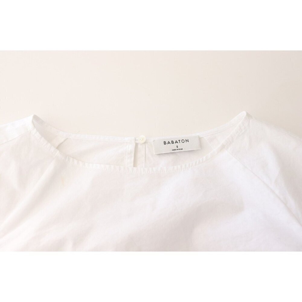 Aritzia Babaton Women's Size Small Espace White Niki Blouse Cotton Poplin Top - Picture 4 of 9